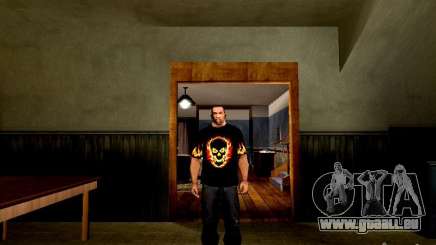 Schwarzes T-shirt mit einem Schädel für GTA San Andreas